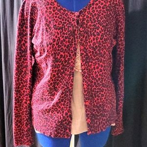 NYC Red And Black Cheetah 🐆 Women Sweater